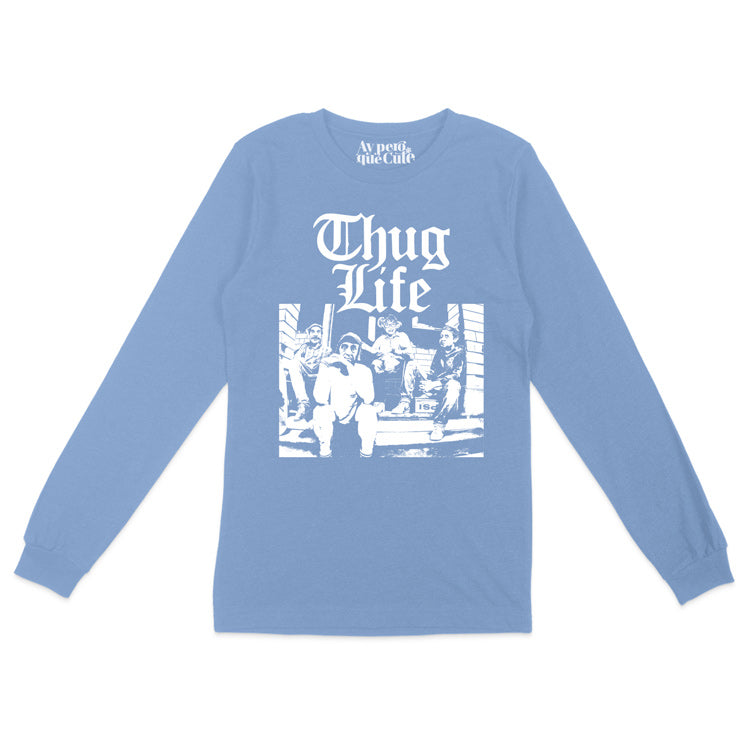 el chavo thug life longsleeveshirt blue front