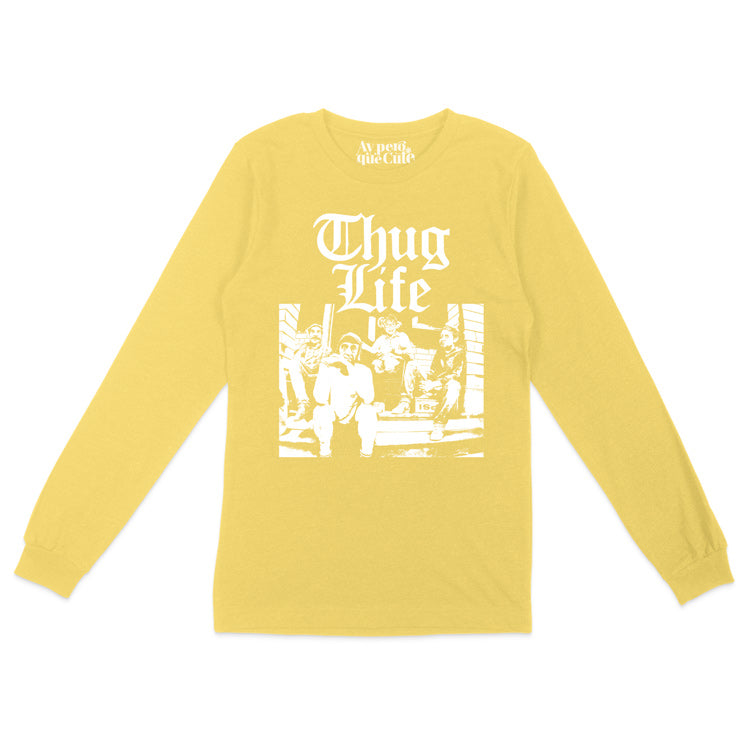 el chavo thug life longsleeveshirt yellow front